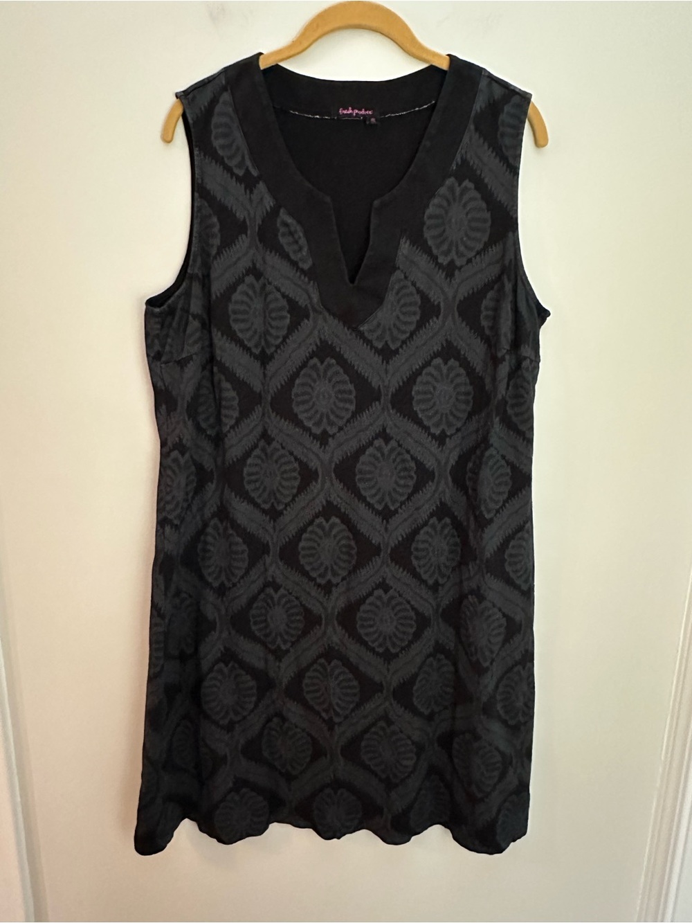 Fresh Produce Sleeveless Cotton Dress Black XXL EUC